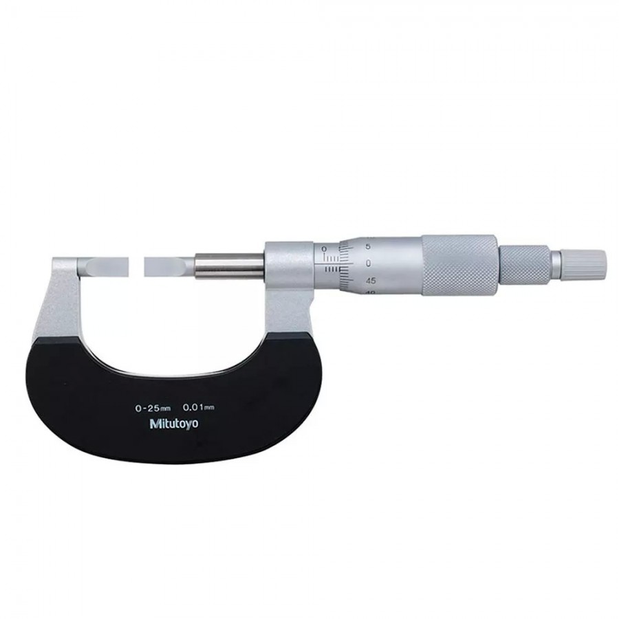Micrómetro analógico externo  75-100 mm con Puntas Tipo Lámina de Husillo no Rotativo/ 0.01 mm - 122-104 