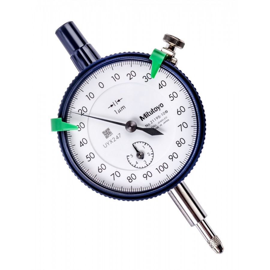 Reloj Comparador 5 mm 0.001 mm Modelo estándar  Tapa con Oreja Anti-bloqueo del husillo-  2119S-10 