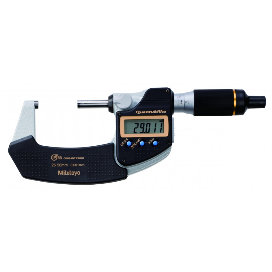Micrómetro digital externo 25-50 mm 0,001 mm QuantuMike con salida de datos y avance rápido 293-141-30 