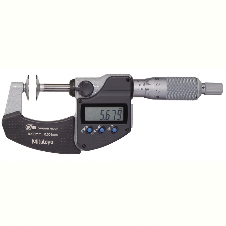 Micrómetro digital externo 0-25 mm 0.001 mm Tipo Disco 323-250-30 