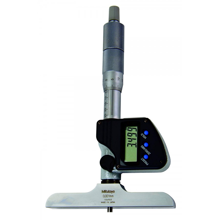 Micrómetro de Profundidad Digital (con varillas intercambiables de 12 piezas) 0-300 mm / 0.001 mm - 329-251-30 