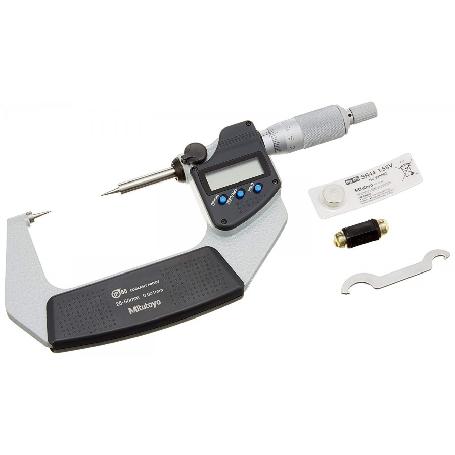 Micrómetro digital externo con puntas cónicas 15 ° 25-50 mm / 0.001 mm - 342-252-30 