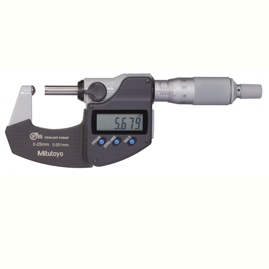 Micrómetro externo digital 0-25 mm 0.001 mm para tubos apoyo esférico - 395-251-30 
