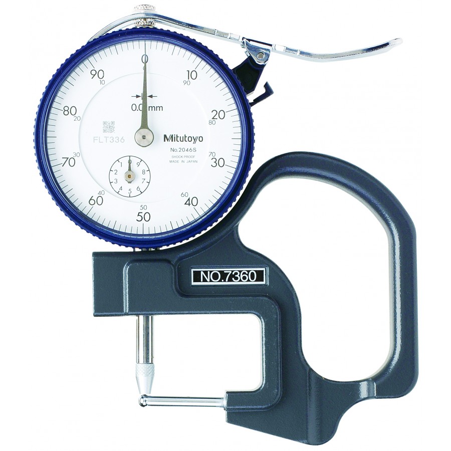Medidor de espesor manual analógico para Tubos de 10 mm / 0,10 mm - 7360 