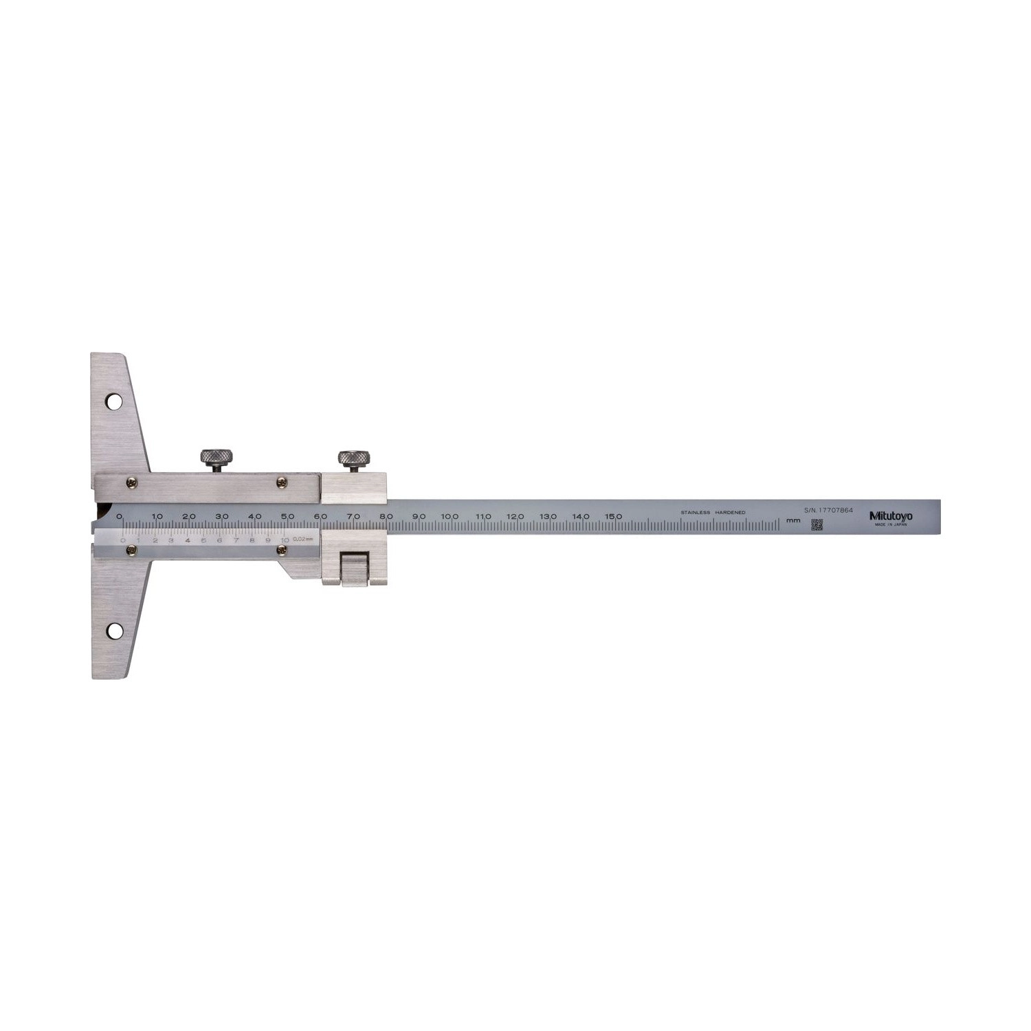Calibre de Profundidad Vernier Mitutoyo 150 mm 0,02 mm con Ajuste Fino 527-101 - Tienda Oficial | Producto Original