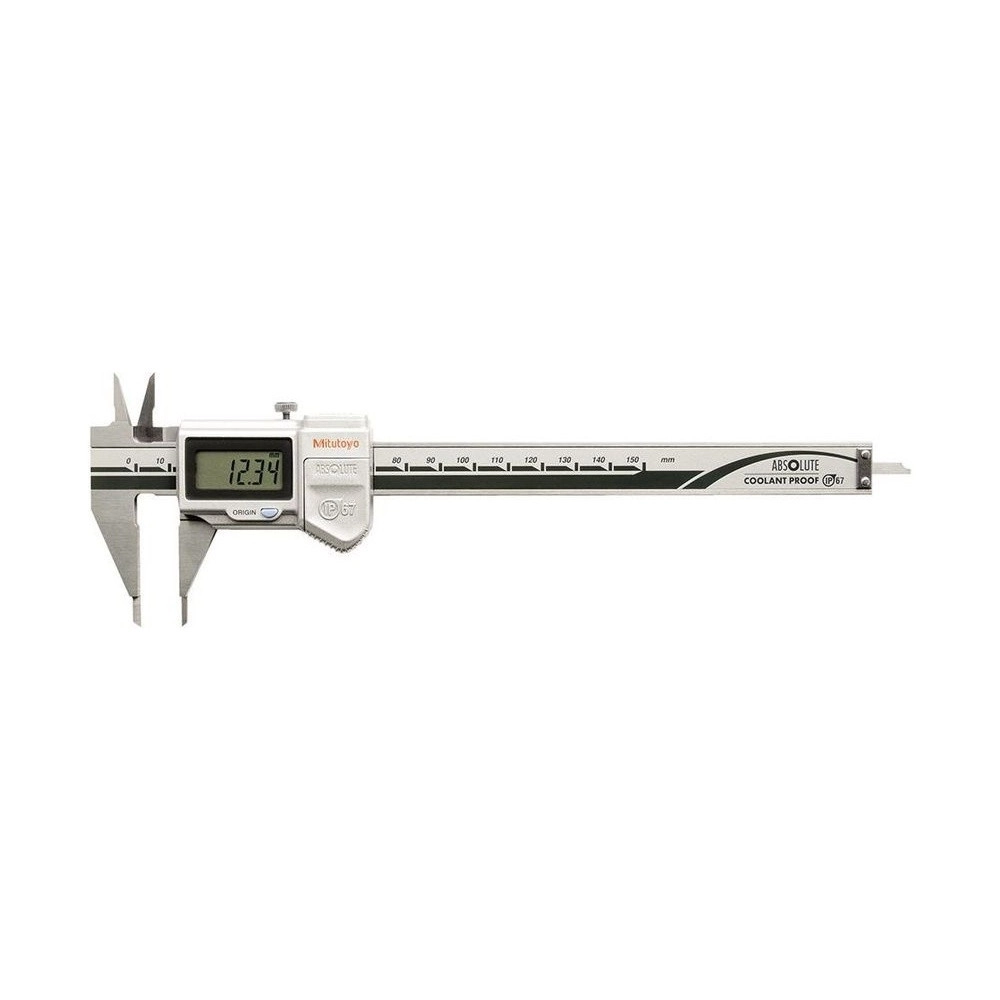 Calibre Digital ABSOLUTE Mitutoyo 150 mm 0,01 mm con Mordazas Finas 573-626-20 IP67 - Tienda Oficial | Producto Original