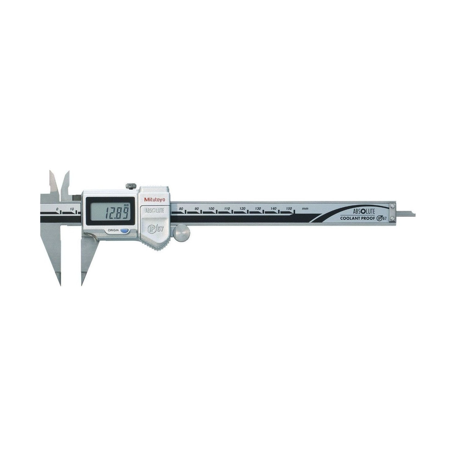 Calibre Digital ABSOLUTE Mitutoyo 150 mm 0,01 mm con Mordazas Finas 573-621-20 IP67 - Tienda Oficial | Producto Original