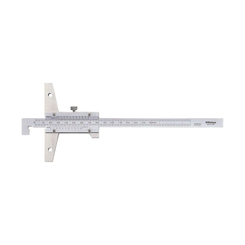 Calibre de Profundidad Vernier Mitutoyo 150 mm 0,05 mm con Punta Gancho 527-401 - Tienda Oficial | Producto Original